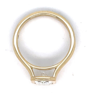 Elsa - 18ct Yellow Gold Laboratory Grown Rubover 1.55ct Radiant Cut Solitaire Diamond Ring