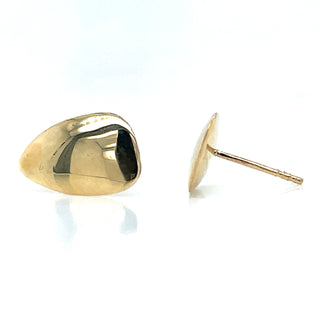 9ct Yellow Gold Polished Pebble Earrings