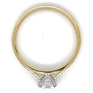 Laoise - 18ct Yellow Gold Laboratory Grown Round Brilliant Solitaire With Pave Set Diamond Shoulders