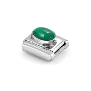 Composable Classic HARD STONES steel and 925 sterling silver Malachite