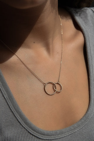 Tadgh Óg 9ct Rose Gold Double Circle Pendant