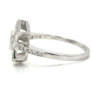Stephanie - 18ct White Gold Art Deco Style Earth Grown Diamond Engagement Ring