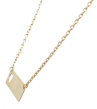 9ct Yellow Gold Balance Bar With Heart Cutout Necklace