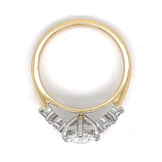 Eve - 18ct Yellow Gold 1.40ct Laboratory Grown Oval Diamond Engagement Ring with Round Side Stones