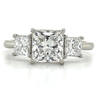 Sienna - Platinum Princess Cut Three Stone Laboratory Grown Diamond Ring