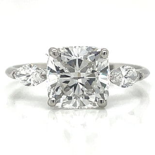 Heidi - Platinum 2.32ct Cushion And Marquise Laboratory Grown Diamond Ring