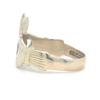 Vintage 9ct Yellow Gold Claddagh Ring
