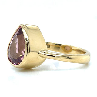 18ct Yellow Gold Earth Grown 3.50ct Pink Tourmaline Ring