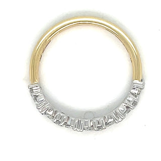 18ct Yello Gold And Platinum Head Laboratory Grown 0.45ct Pear And Marquise Diamond Ring
