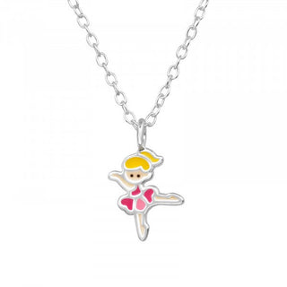 Childrens Sterling Silver Ballerina Necklace