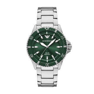 Emporio Armani World Explorer Solar Powered Green Dial Watch