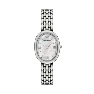 Emporio Armani Sinfonia Two Hand Oval Mother of Pearl Watch