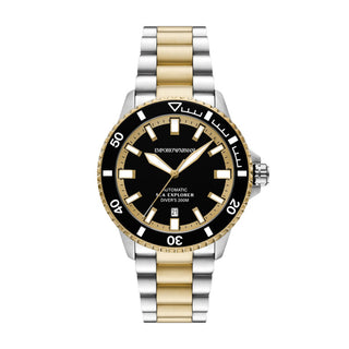 Emporio Armani Sea Explorer Automatic Two Tone Stainless Steel Watch