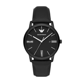 Armani Minimalist Gents Black Strap Watch