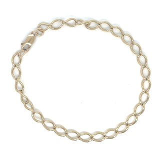 Vintage 9ct Yellow Gold Oval Link 9” Bracelet