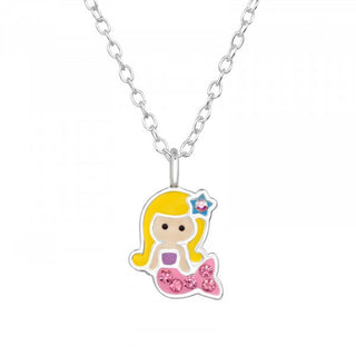 Childrens Sterling Silver Mermaid Necklace