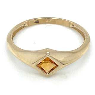 9ct Yellow Gold Earth Grown Citrine Ring