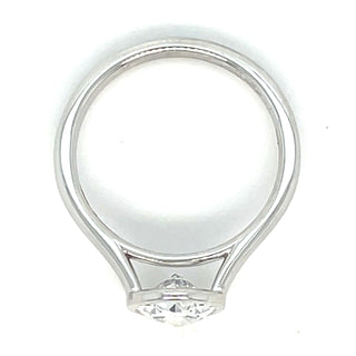 Sutton - Platinum Laboratory Grown Rubover 1.52ct - 1.54ct Oval Solitaire Diamond Ring