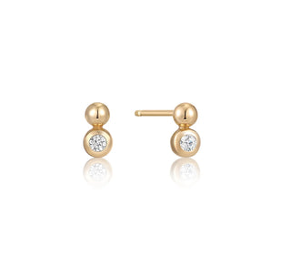 Ania Haie Gold Orb Sparkle Stud Earrings