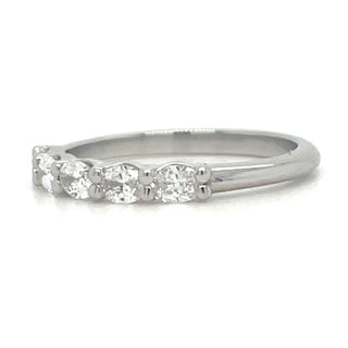 Platinum Earth Grown Five Stone Diamond Horizontal Oval Ring