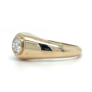 9ct Yellow Gold Laboratory Grown 0.50ct Round Brilliant Solitaire Diamond Ring
