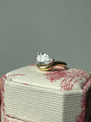 Cara - 18ct Yellow Gold 2.01ct Laboratory Grown Horizontal Pear Cut Diamond Shaped Band Ring
