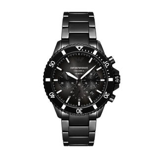 Armani World Explorer Gents Black Ceramic Watch