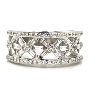 18ct White Gold Baguette Style Diamond Eternity Band