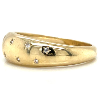 9ct Yellow Gold Starry Night Cz Ring