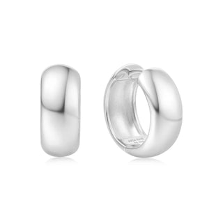 Ania Haie Silver Chubby Medium Huggie Hoop Earrings