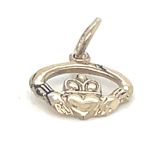 Vintage 9ct Yellow Gold Petite Claddagh Pendant