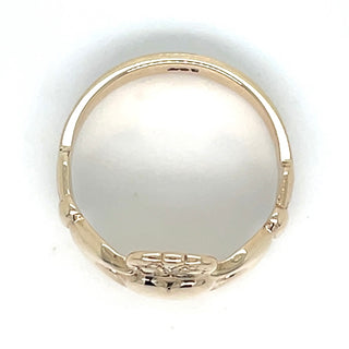 Vintage 9ct Yellow Gold Gents Claddagh Ring