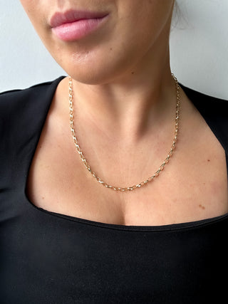 Vintage 9ct Yellow Gold 20” Belcher Necklace