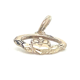 Vintage 9ct Yellow Gold Petite Claddagh Pendant