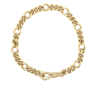 Vintage 9ct Yellow Gold Belcher Solid Link 8” Bracelet