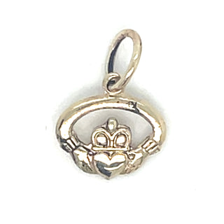 Vintage 9ct Yellow Gold Petite Claddagh Pendant