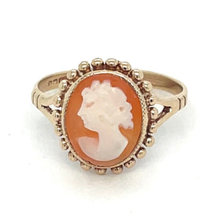 Vintage 9ct Yellow Gold Cameo Ring
