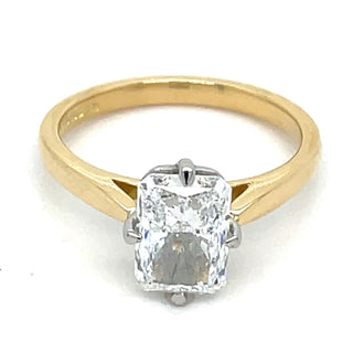 Porter - 18ct Yellow Gold Laboratory Grown 2.03ct Radiant Cut Solitaire Diamond Ring