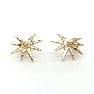 9ct Yellow Gold Sun Stud Earrings