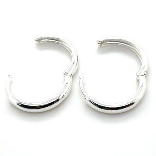 Sterling Silver Rounded Clicker Hoops