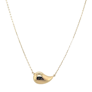 9ct Yellow Gold Small Teardrop Necklace