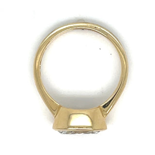 Inez - 18ct Yellow Gold Laboratory Grown 2.01ct Oval Bezel Set Diamond Ring