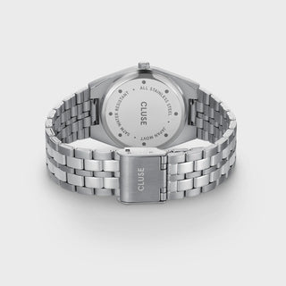 Cluse Retro 70's Watch Steel, Sage Green, Silver Colour