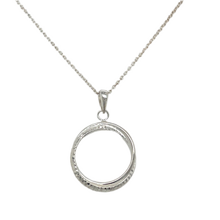 Sterling Silver Twisted Circle Pendant