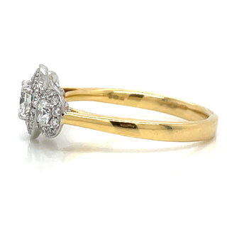 Shannon - 18ct Yellow Gold Earth Grown Triple Round Halo Ring
