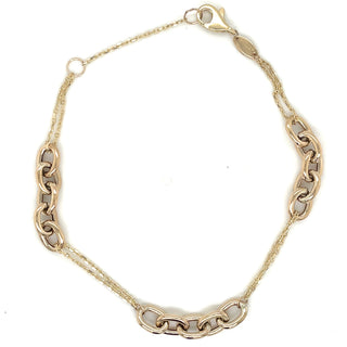 9ct Yellow Gold Belcher And Trace Bracelet