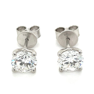 14ct White Gold 2ct Laboratory Grown Round Diamond Earrings