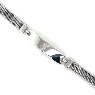 Sterling Silver Gents Multi Rope Style ID Bracelet