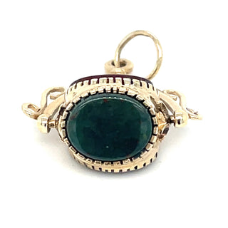 Vintage 9ct Yellow Gold Spinning Fob Pendant