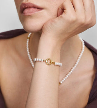 Ania Haie Gold Elegant Shell Pearl Bracelet
